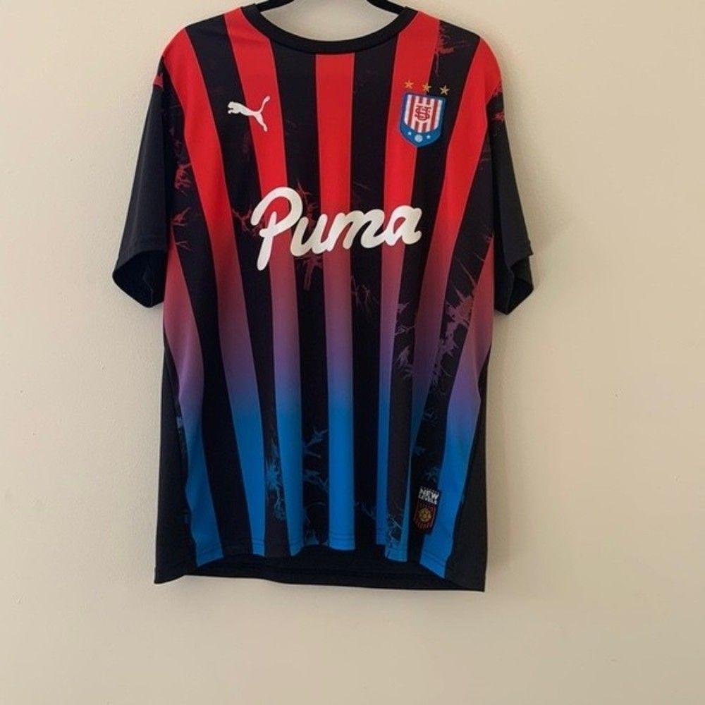 Puma Red Black and Blue shirt New level Jersey Size Small